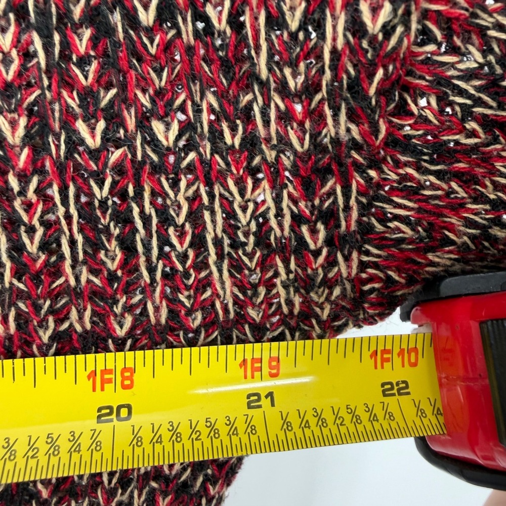KUT from the Kloth Red Space Dye V-Neck Sweater Elbow Patches KT59901 Mens M - Picture 7 of 9